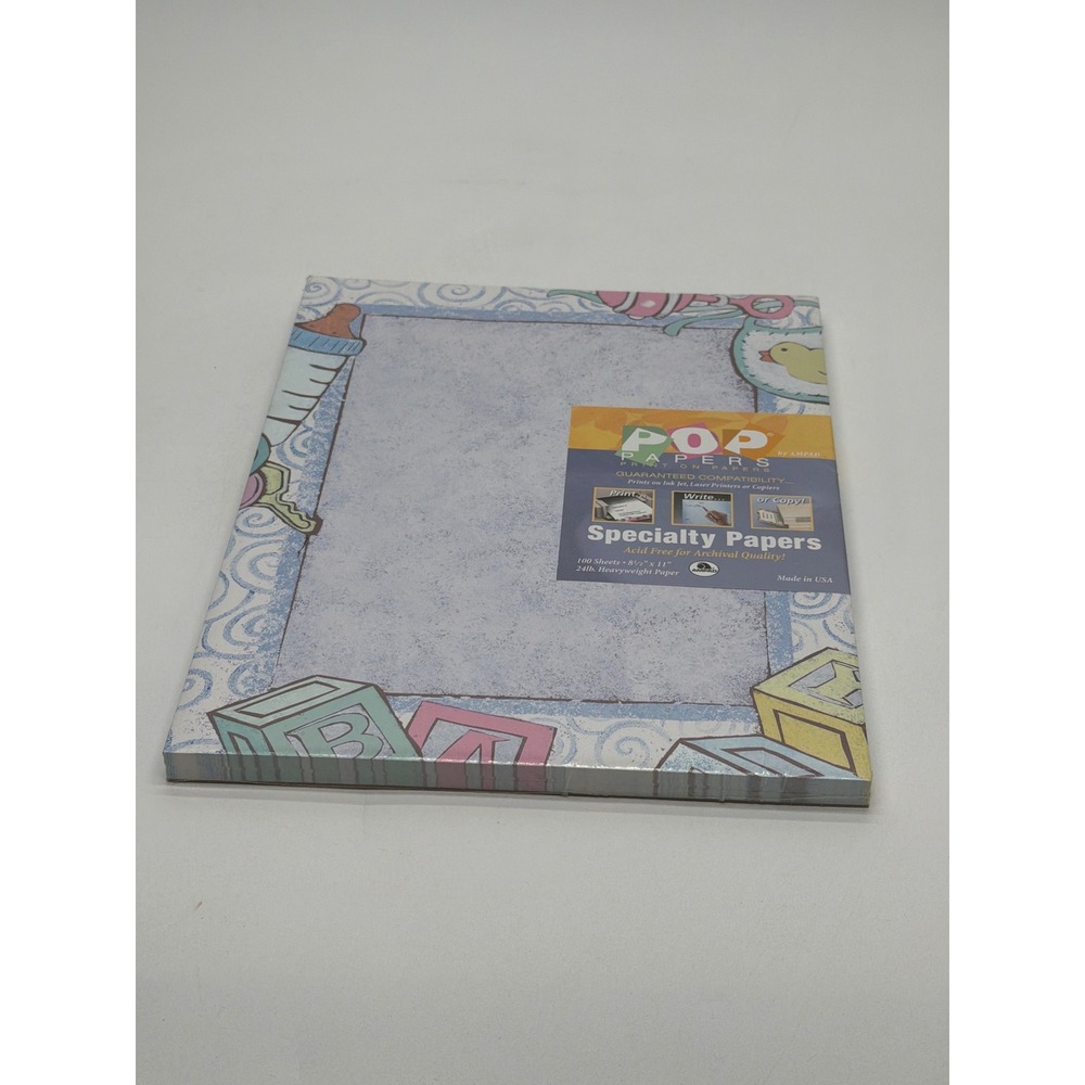 Ampad Pop Papers Baby Stuff Specialty Printer Paper 100ct 8.5x11 24lb 35317 New